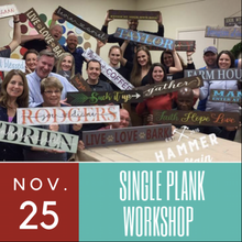 11/25/2017 (6:30pm) Single Plank Workshop (Ocala)